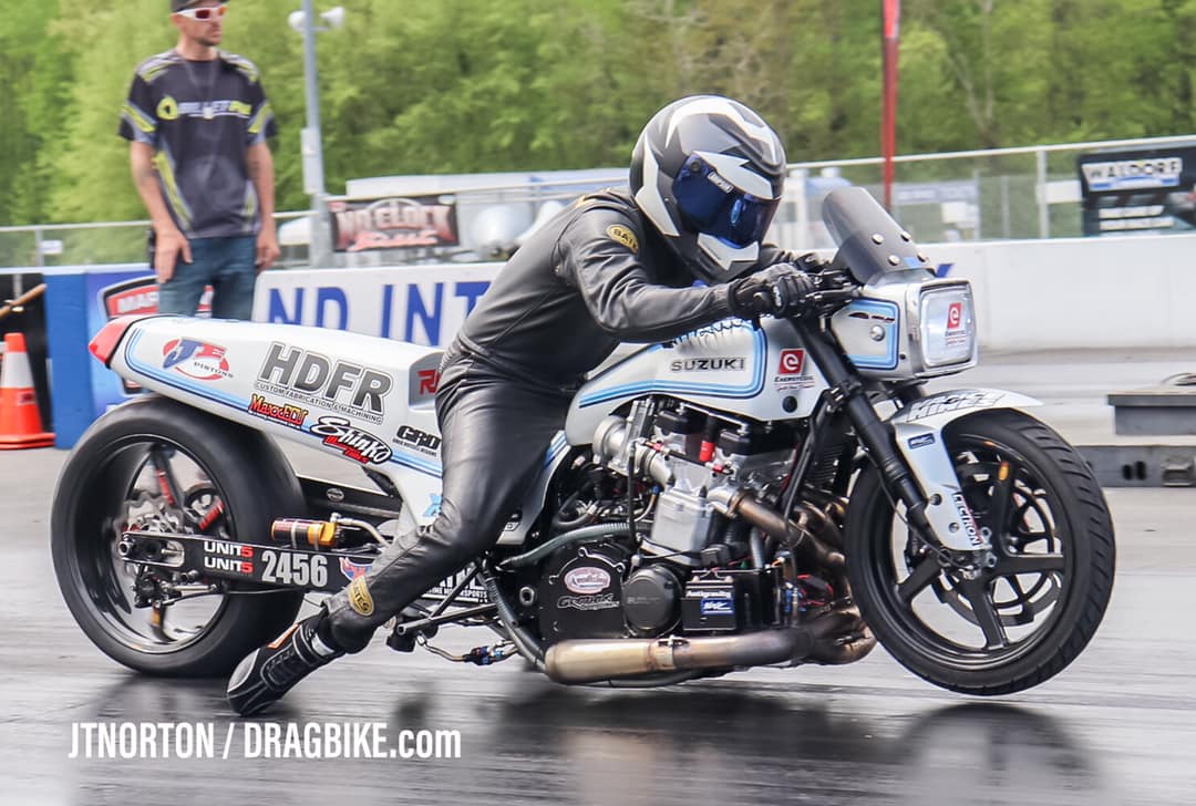 The 550+ HP Suzuki GS Nitrous Pro Street Drag Bike